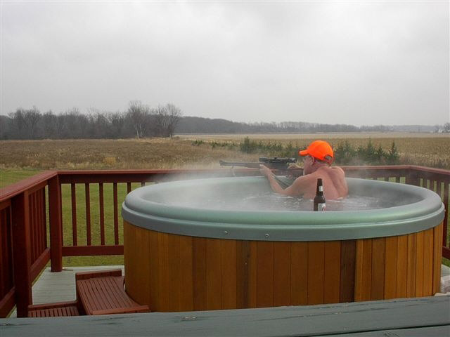 Hunting from a Hot Tub