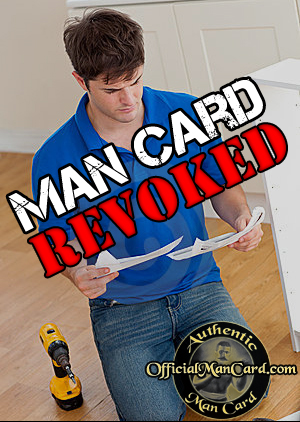 Man Reading Instructions Gets His Man Card Revoked