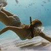 Jessica Alba into the blue Underwater